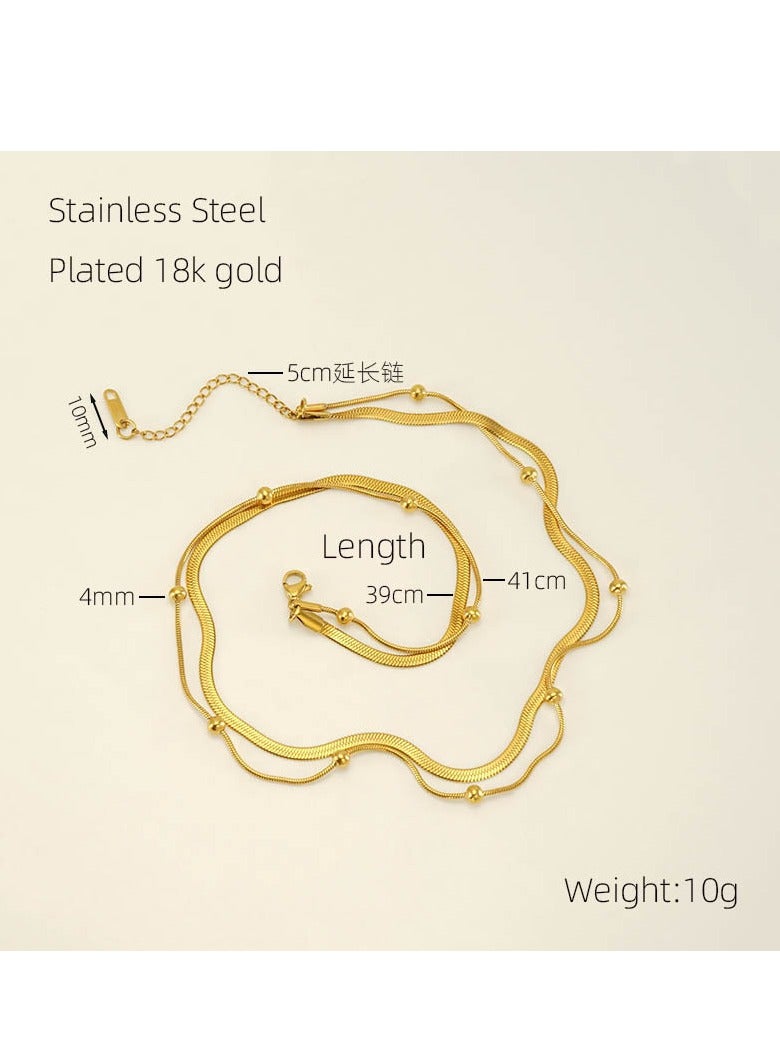 AMETOER 18K Gold Plated Stylish Stainless Steel Snake Necklace for Women - Elegant Jewelry Accessory - Image 5