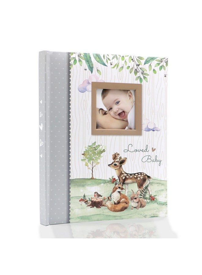 Holoary First 5 Years Baby Memory Book - 76 Colourful Illustrated Keepsake Journal Pages Record Book Album for Newborn Baby Boy or Girl, Woodland Animals Design - Image 1