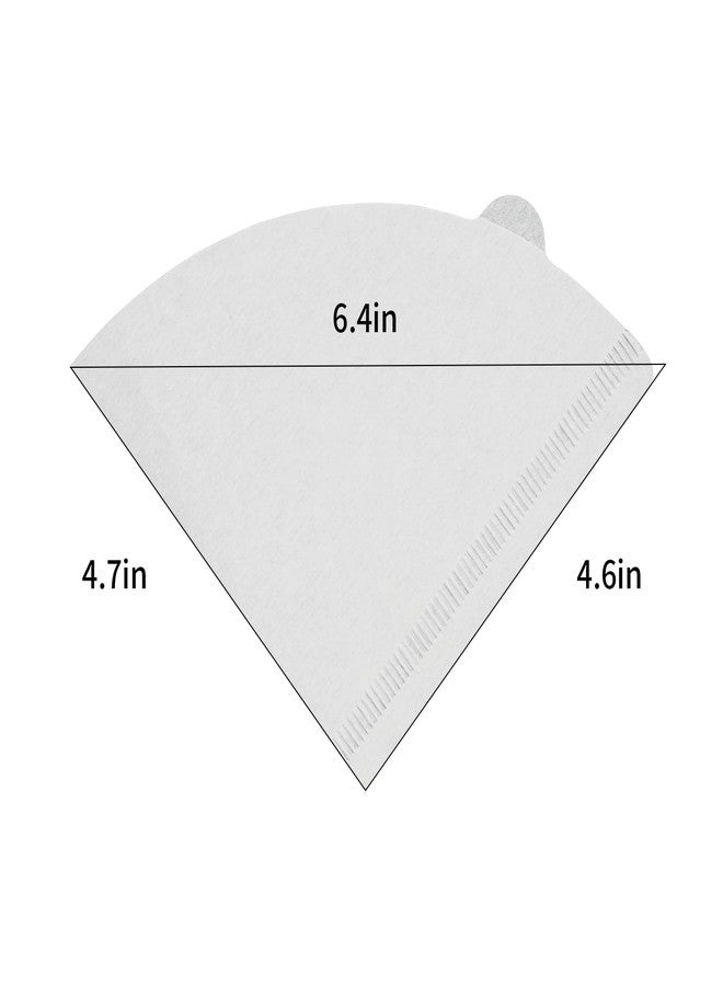 BCnmviku Coffee Filters Paper Cone Filters Basics Basket Disposable Natural Paper Filters Cone For Pour Over and Drip Coffee Maker (White 100 count -V) - Image 3