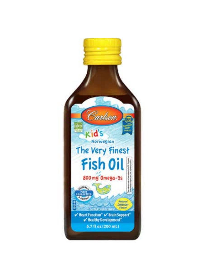 Carlson Kid's The Very Finest Fish Oil 800 mg Omega-3 200 ml Lemon