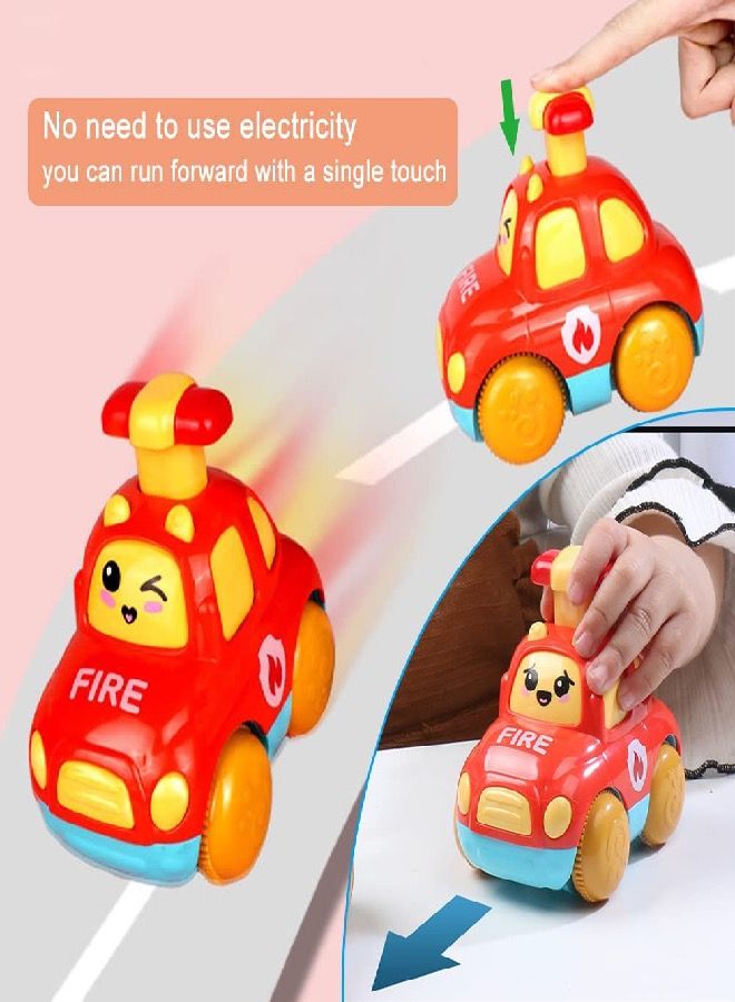Baby Toy Cars Cartoon Wind up Cars Press and Go Toy Cars for Toddlers 3PCS  - Image 4