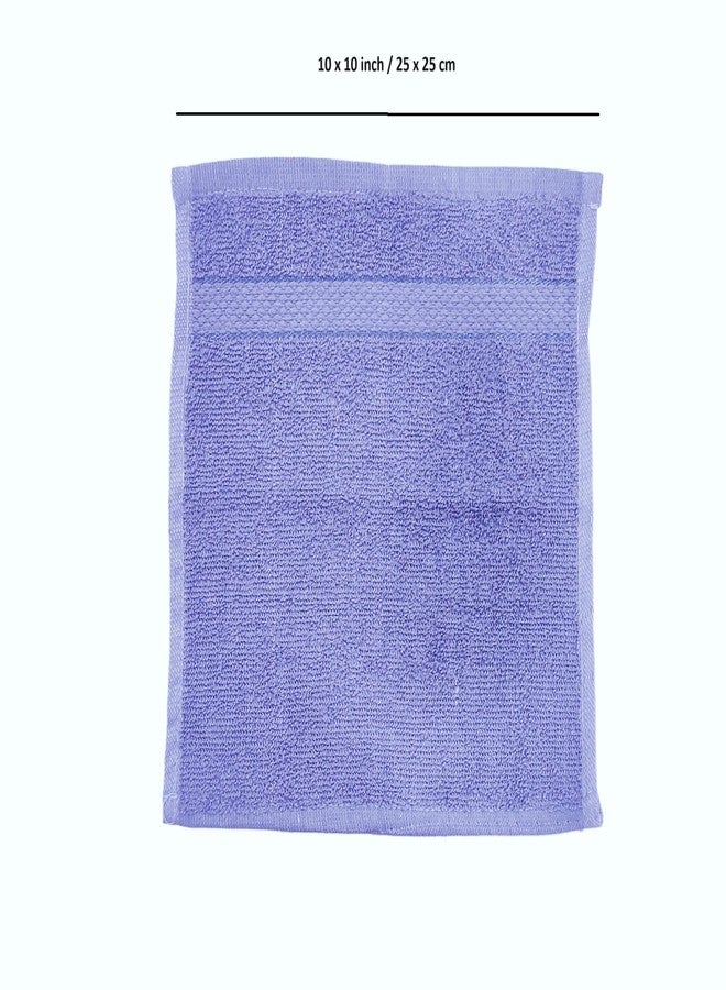 Caslino - Small Cotton Face Towels, Set of 6, Soft and Absorbent, 25 x 25 cm, 400 GSM, Towel Set for Women & Men (Blue, Pack of 6) - Image 3