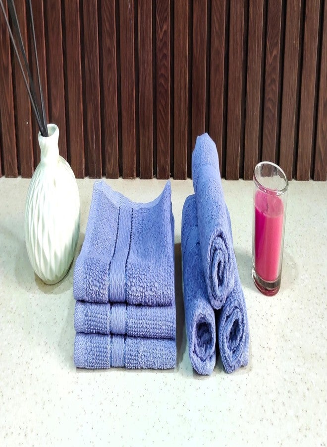 Caslino - Small Cotton Face Towels, Set of 6, Soft and Absorbent, 25 x 25 cm, 400 GSM, Towel Set for Women & Men (Blue, Pack of 6) - Image 5