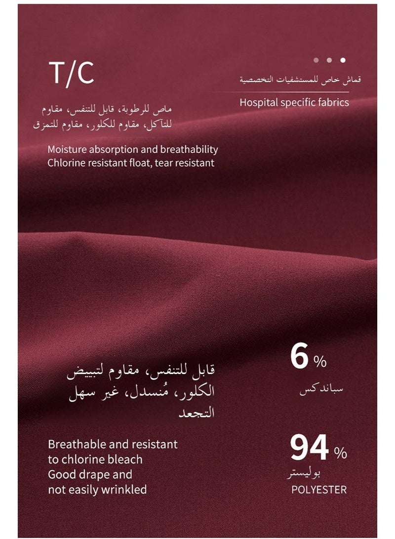 بدلة طبية للرجال والنساء - ياقة على شكل V، مقاومة للرطوبة، ملابس صيفية - Image 3