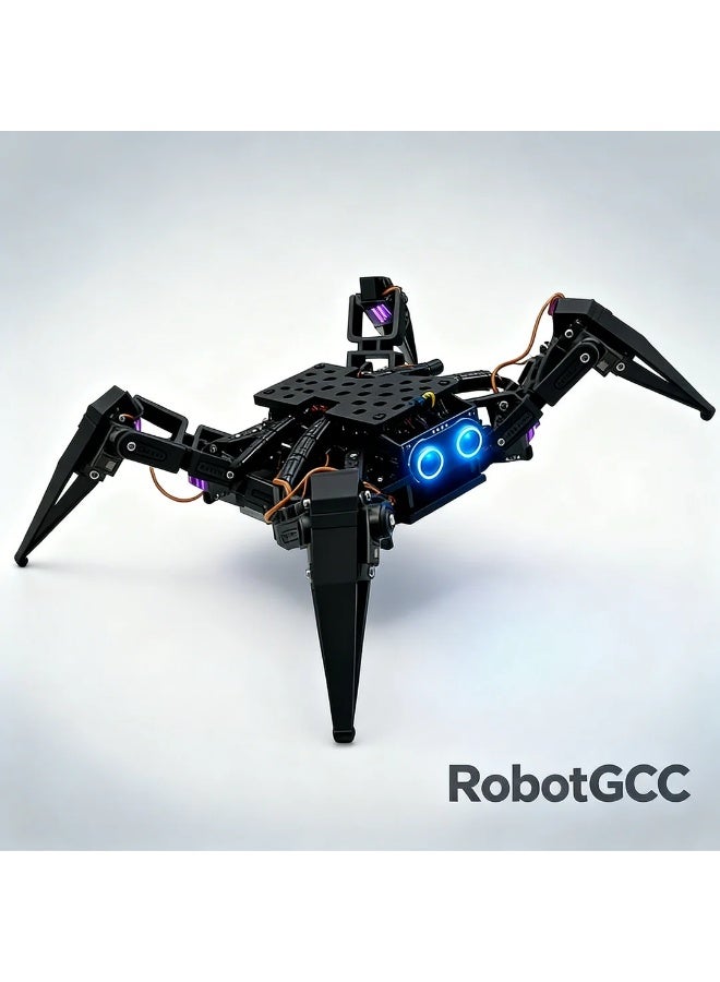 robotgcc STEM Bionic Spider Robot | ESP32 Smart Control Module | FPV Real-Time HD Video Transmission | Mobile App Remote Operation | Wi-Fi Bluetooth Dual-Channel Communication | AI Programming Learning Platform | Educational and Research Robot Kit | Open-Source Arduino MicroPython Support | Bionic Mechanical Design for STEM Labs | AI Competition and Innovation Project - Image 1