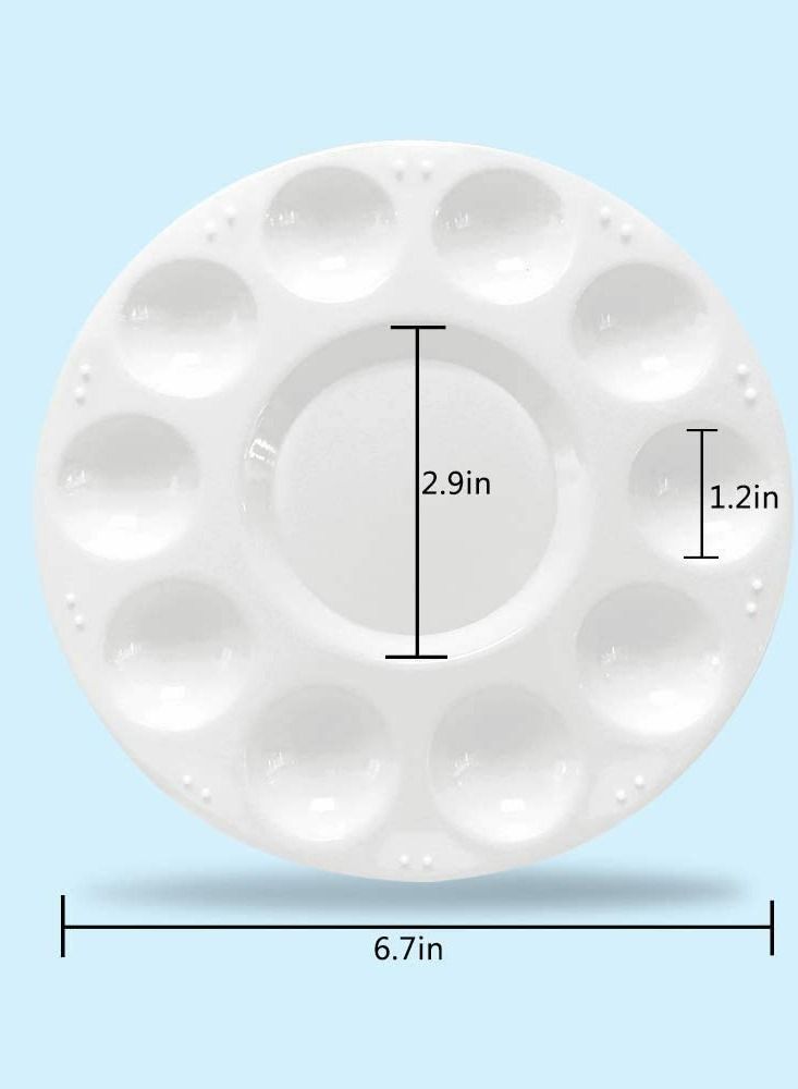 Excefore Tray Palettes, Paint Pallet, Wet for Watercolors, Gouache, Acrylic, Oil Paint, Paint Holder, Painting Palette, Plastic Paint Pallets for Kids or Students to Paints on School Project or Art Class-10pcs - Image 4