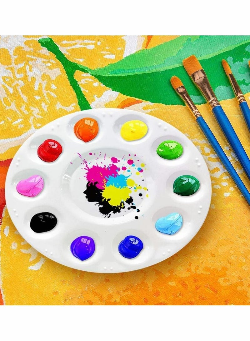 Excefore Tray Palettes, Paint Pallet, Wet for Watercolors, Gouache, Acrylic, Oil Paint, Paint Holder, Painting Palette, Plastic Paint Pallets for Kids or Students to Paints on School Project or Art Class-10pcs - Image 2