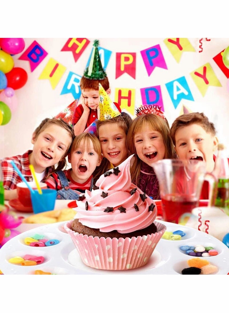 Excefore Tray Palettes, Paint Pallet, Wet for Watercolors, Gouache, Acrylic, Oil Paint, Paint Holder, Painting Palette, Plastic Paint Pallets for Kids or Students to Paints on School Project or Art Class-10pcs - Image 3