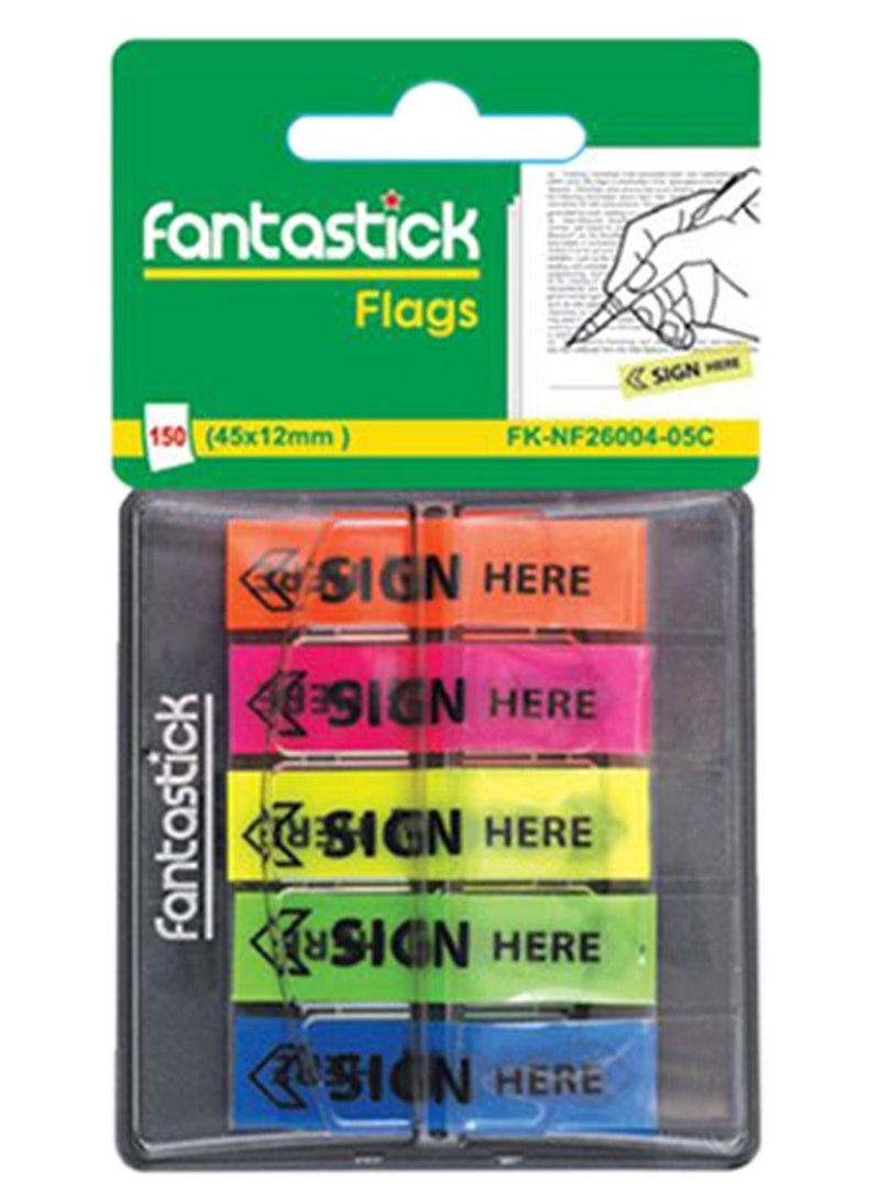 Fantastick 150 ورقة علامات هنا العلم متعددة الألوان - Image 1
