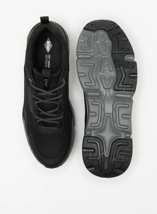 Lee Cooper Men's Textured Low Ankle Lace-Up Sneakers