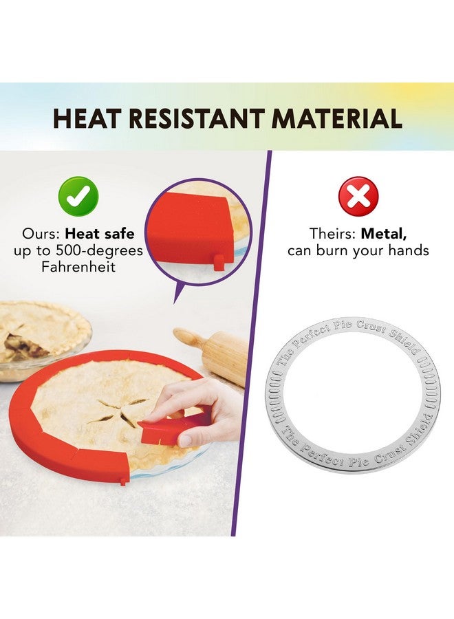 Talisman Designs Baking Pie Crust Shield Protector Cover for Edges of Pie - 8-inch to 11.5-inch Adjustable Silicone Baking Accessory for Making the Perfect Pie | Set of 1 - Image 3