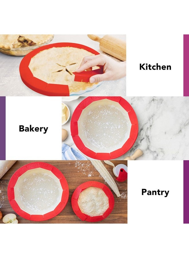 Talisman Designs Baking Pie Crust Shield Protector Cover for Edges of Pie - 8-inch to 11.5-inch Adjustable Silicone Baking Accessory for Making the Perfect Pie | Set of 1 - Image 5