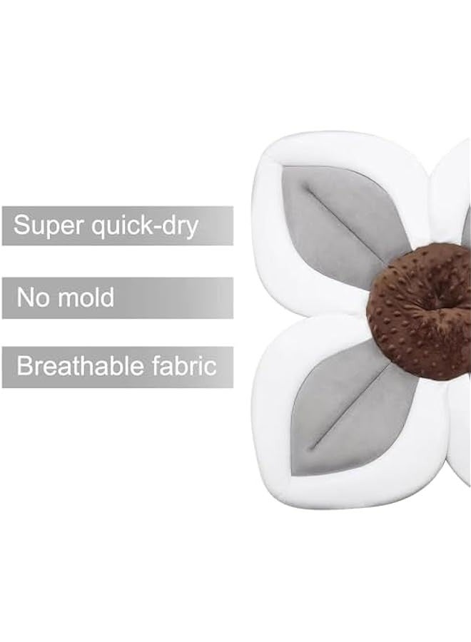 تراسل مقعد حوض استحمام للأطفال، مقعد استحمام للأطفال، إسفنجي قابل للطي يناسب معظم أحواض الاستحمام مستلزمات الأطفال حديثي الولادة والرضع - Image 2