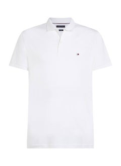 TOMMY HILFIGER Men's Essential Polo Shirt - Cotton, White  - Image 2