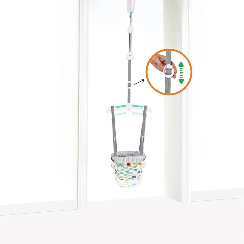 Bright Starts Playful Parade Door Jumper for Baby with Adjustable Strap, 6 Months and Up, Max Weight 26 lbs - Image 3