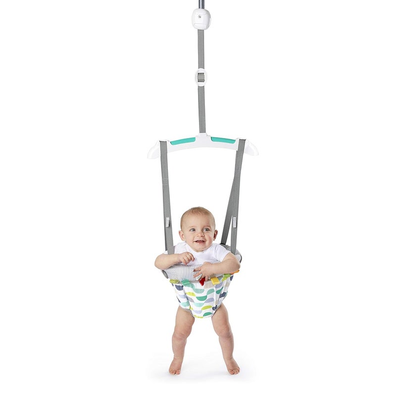 Bright Starts Playful Parade Door Jumper for Baby with Adjustable Strap, 6 Months and Up, Max Weight 26 lbs - Image 1