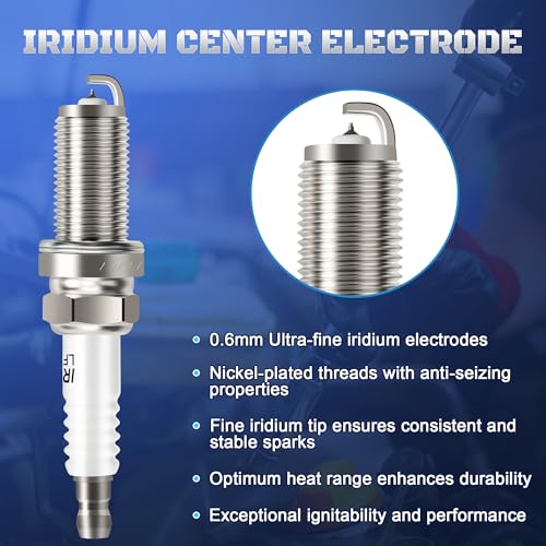 A-NAFTULY Iridium Spark Plugs 6 Pack 6619 LFR6AIX-11 Fits for 2005-2015 Toyota Tacoma Camry Avalon 4Runner FJ Cruiser Highlander RAV4 Sienna Tundra Venza 3.5L 4.0L & 2007-2015 Lexus RX350 ES350 3.5L - Image 5