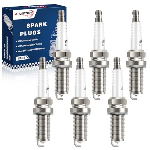 A-NAFTULY Iridium Spark Plugs 6 Pack 6619 LFR6AIX-11 Fits for 2005-2015 Toyota Tacoma Camry Avalon 4Runner FJ Cruiser Highlander RAV4 Sienna Tundra Venza 3.5L 4.0L & 2007-2015 Lexus RX350 ES350 3.5L - Image 1