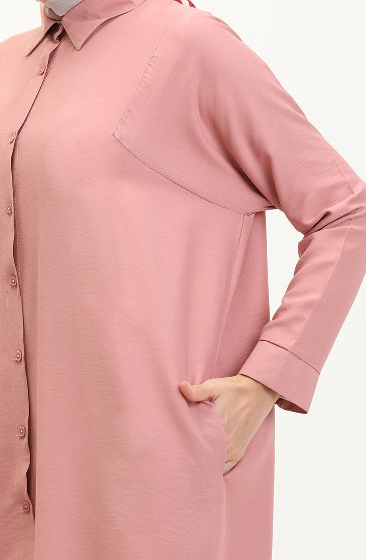 Sefa Merve Raglan Sleeve Tunic 6433-24 Dusty Rose  - Image 4