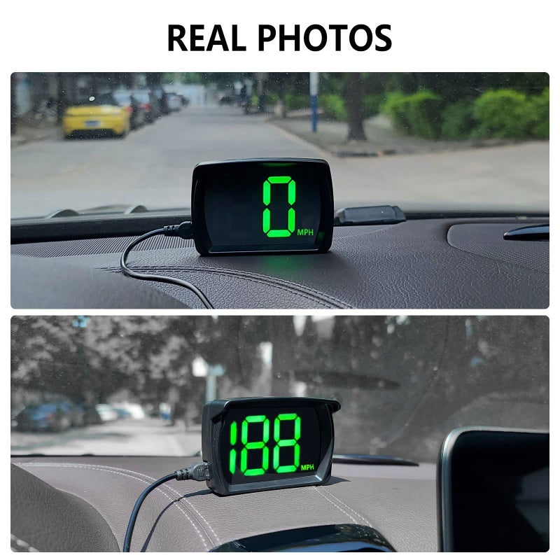 AZIJYV GPS Speedometer Digital Speedometer Cars Heads Up Display Y03 with Speed, Automatic Light Sensing, MPH Speedometer Plug and Play Applicable to All Cars - Image 5