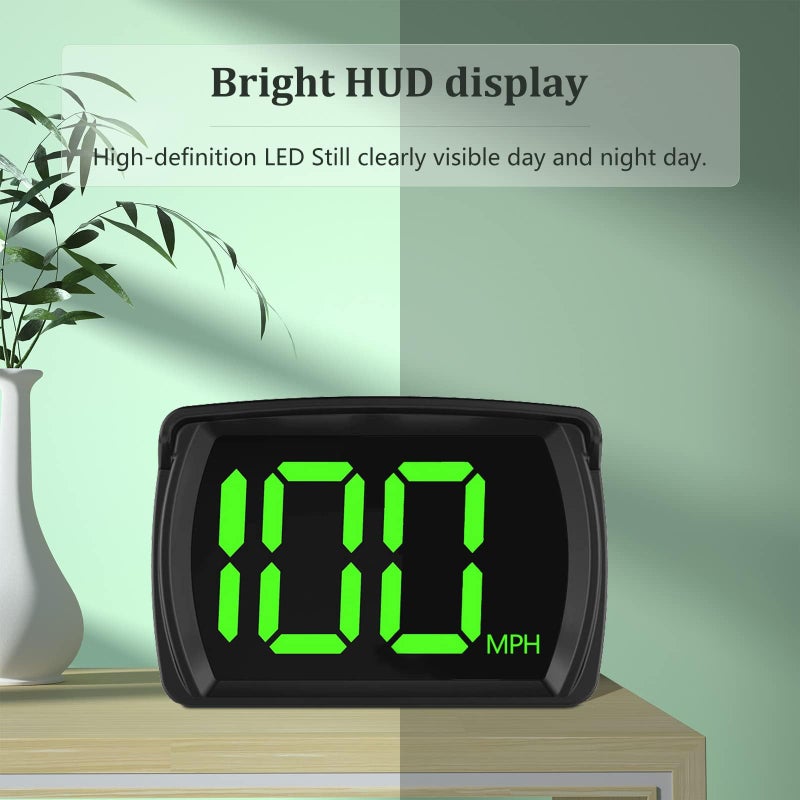 AZIJYV GPS Speedometer Digital Speedometer Cars Heads Up Display Y03 with Speed, Automatic Light Sensing, MPH Speedometer Plug and Play Applicable to All Cars - Image 4