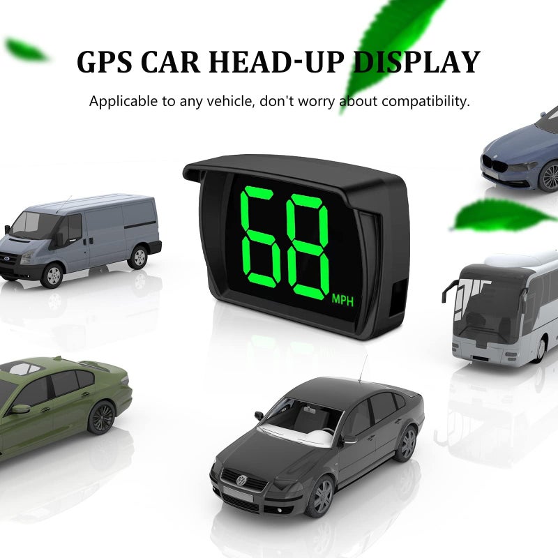 AZIJYV GPS Speedometer Digital Speedometer Cars Heads Up Display Y03 with Speed, Automatic Light Sensing, MPH Speedometer Plug and Play Applicable to All Cars - Image 3