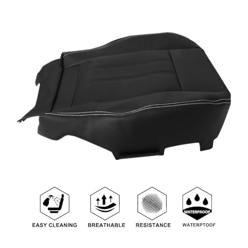NLQR Front Driver or Passenger Bottom Replacement Seat Cover Black Compatible with Chrysler Town and Country 2011 2012 2013 2014 2015 2016 Compatible with Dodge Grand Caravan 2008-2020 - Image 5
