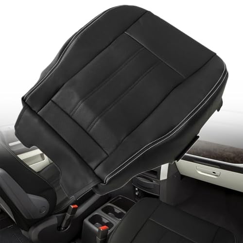 NLQR Front Driver or Passenger Bottom Replacement Seat Cover Black Compatible with Chrysler Town and Country 2011 2012 2013 2014 2015 2016 Compatible with Dodge Grand Caravan 2008-2020 - Image 1