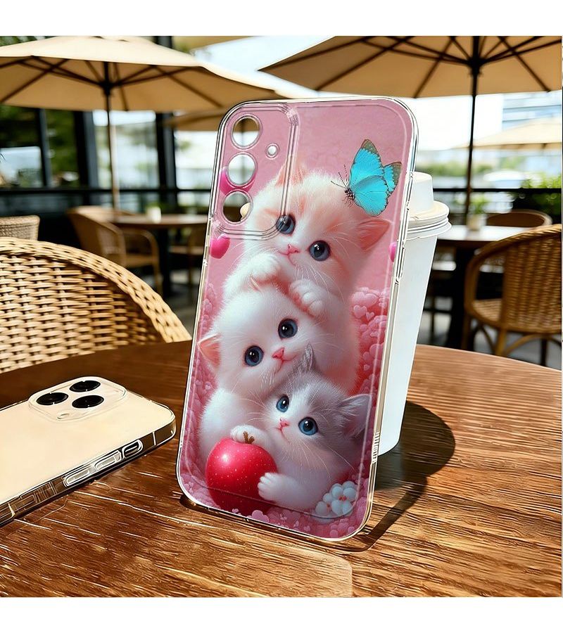 Phone Case Cute Cat Sweetheart Design Transparent Anti Fall Full Protective Case Compatible With Samsung Galaxy A01 A02 A02S A03 A03S A04 A05 A05S A06 A10S A11 A12 A13 A14 A15 A16 5G A20 A20S A21S A22 A23 A24 A25 A26 A30S A32 A34 A35 A36 A50 A51 A52 A53 A54 A55 A56 A73 A80 A90 M20 M21 M30S M31 M32 M51 S20 FE S20 S21 S21 Fe S21 Plus S21 Ultra Xiaomi Redmi Oppo Vivo Cartoon Funny All Models Multicolore - Image 4