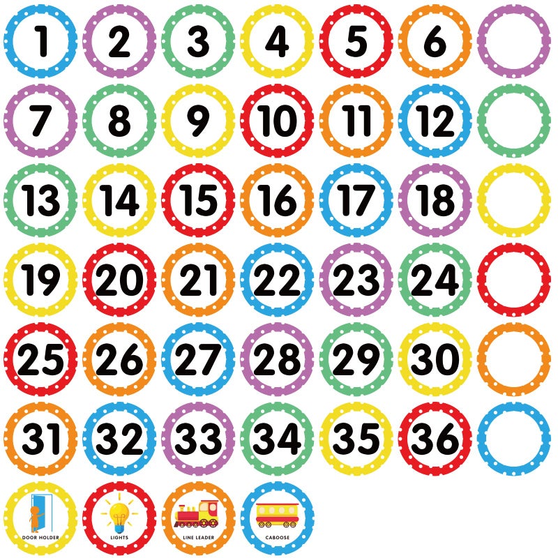 Hooqict 58Pcs Classroom Floor Stickers Line up Spots 4 Floor Dots Classroom Decorations Line up Dots Removable Number Stickers for Back to School Teacher Preschool Kindergarten Supplies 