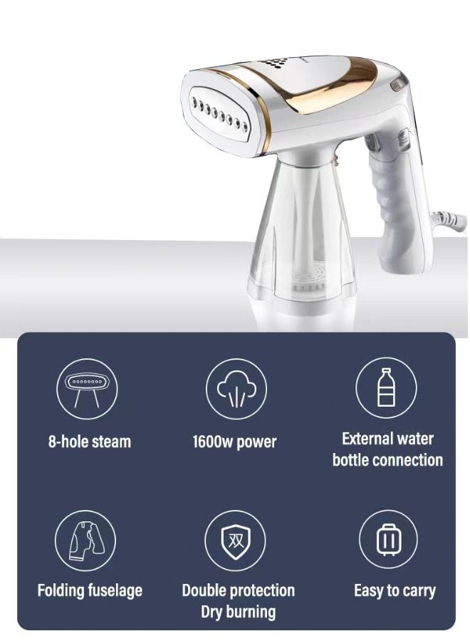 Portable Handheld Garment Steamer, Compact Size, Universal Bottle Adaptor For Travel, Ready To Use In 40 Seconds, Anti-Drip, Anti-Calc 0.26 L 1500 W - Image 4