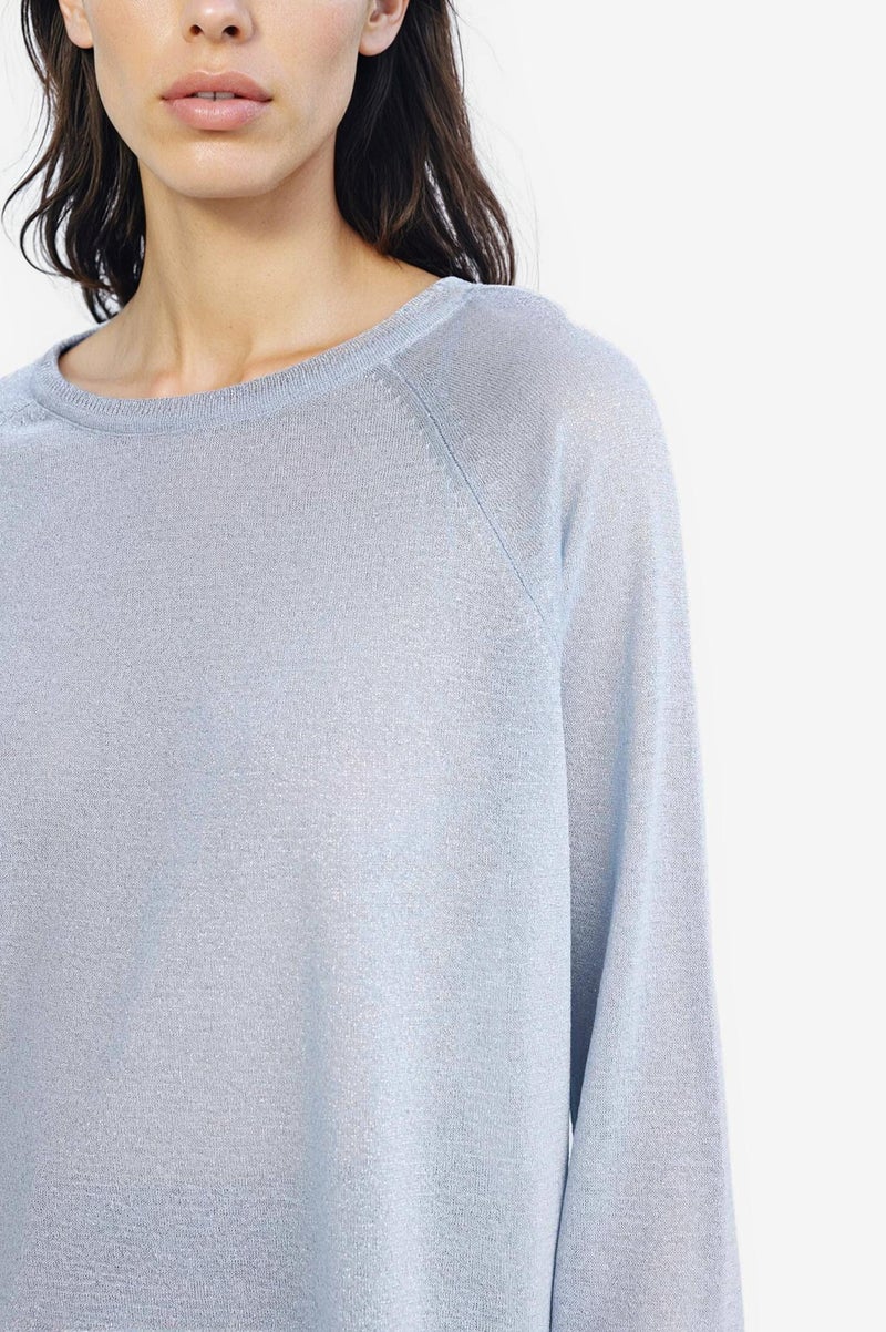 DeFacto Blue Woman Regular Fit Crew Neck Basic Knit Pullover Casual - Image 5