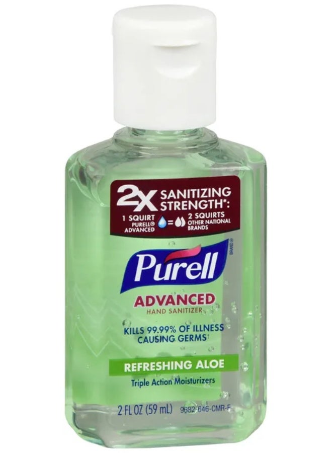 Purell Advanced Hand Sanitizer Refreshing Aloe gel pump 59 ml- Portable Flip Cap Bottle - Image 1
