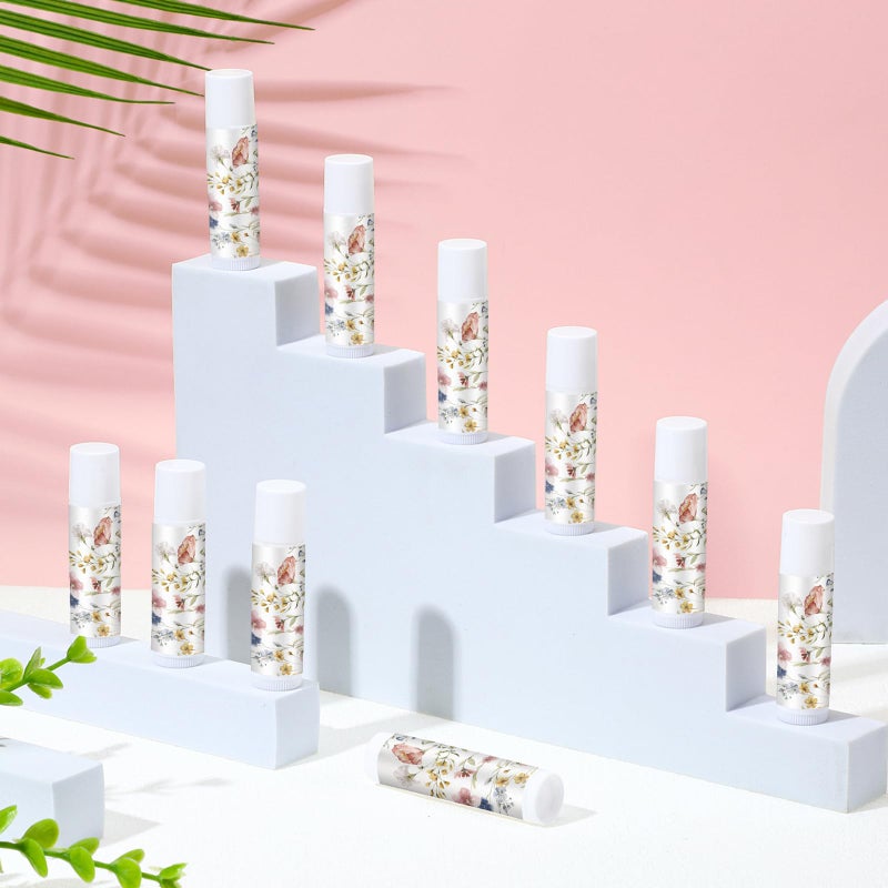 Siifert 50 Pcs Wildflower Wedding Bridal Shower Gifts Bulk Floral Lip Balm Baby Shower Party Favors Thank You Appreciation Gifts for Women Tea Bachelorette Party - Image 2
