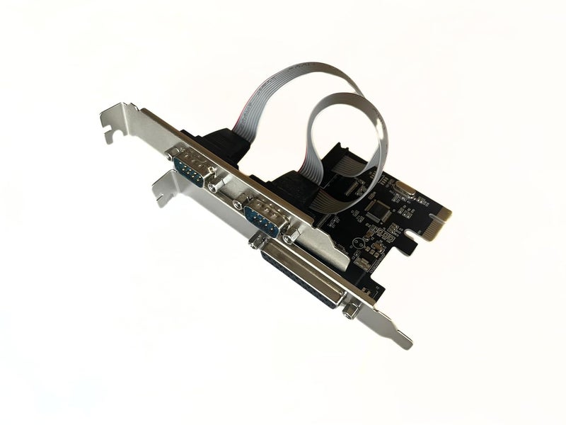 Pci Express 2Port Serial + 1Port Parallel Card | PCIE to RS232 (DB9) COM Port & DB25 Parallel Port Combo Card WCH 382 Chipset for Desktop with Low Bracket - Image 4