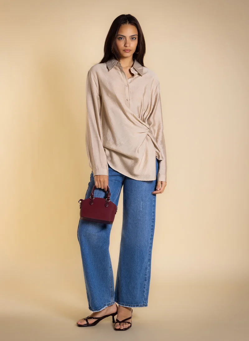 شايبس LIGHTWEIGHT FRONT WRAP SHIRT