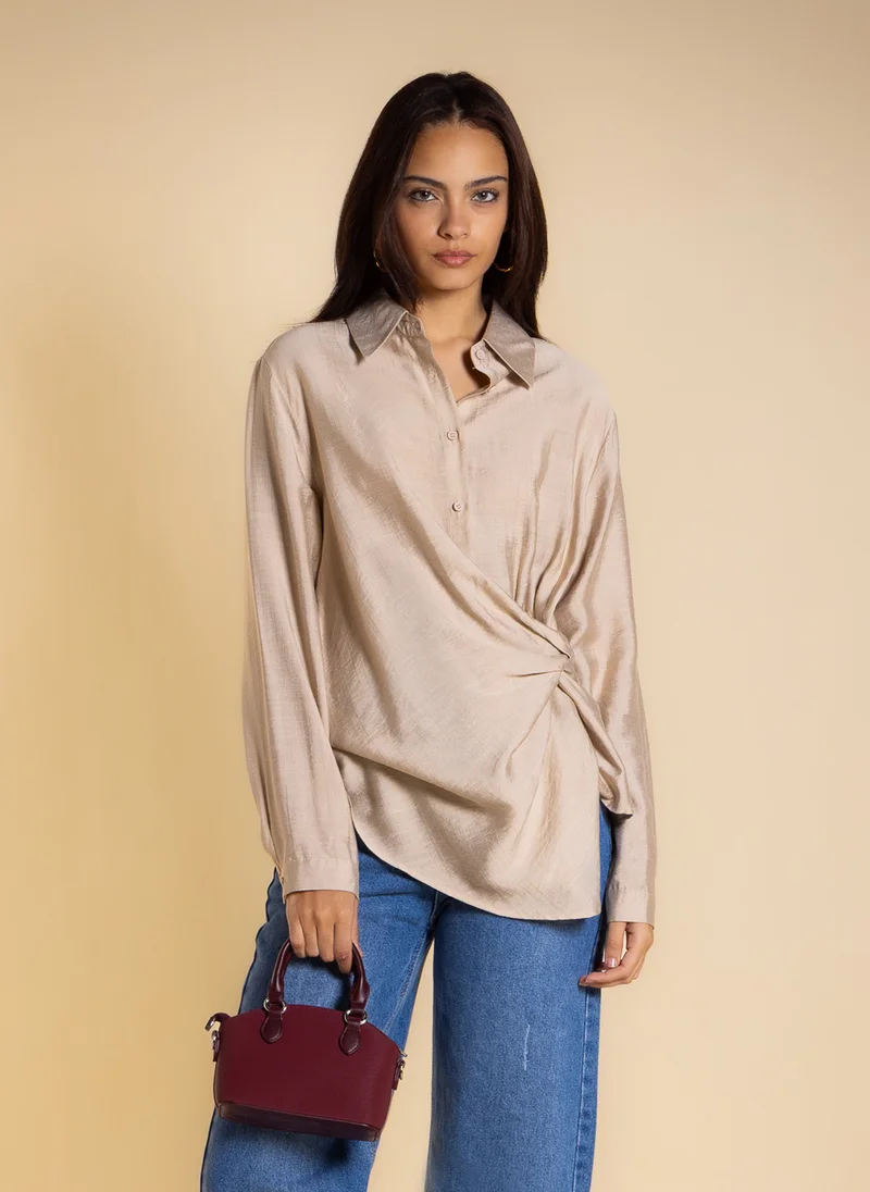 شايبس LIGHTWEIGHT FRONT WRAP SHIRT