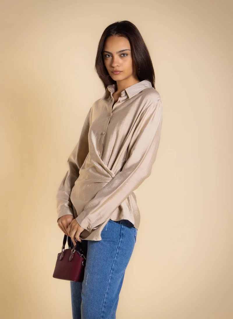 شايبس LIGHTWEIGHT FRONT WRAP SHIRT