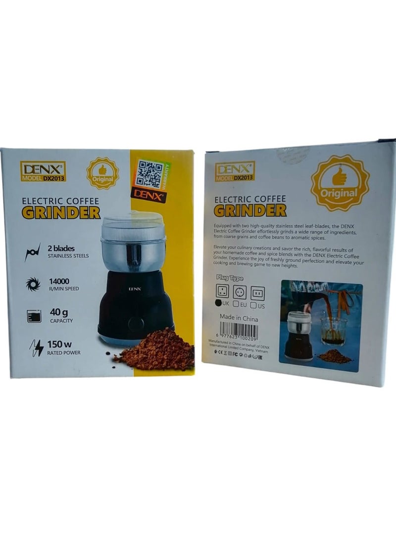 Denx Universal Electric Coffee and Spice Grinder 150W Power, 40g Capacity, 14000RPM Rotation Speed - Image 4