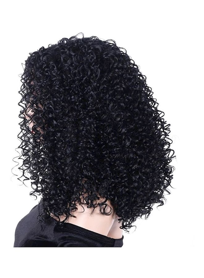 NIBEMINENT Curly And Wavy Hair Wig Black - Image 4