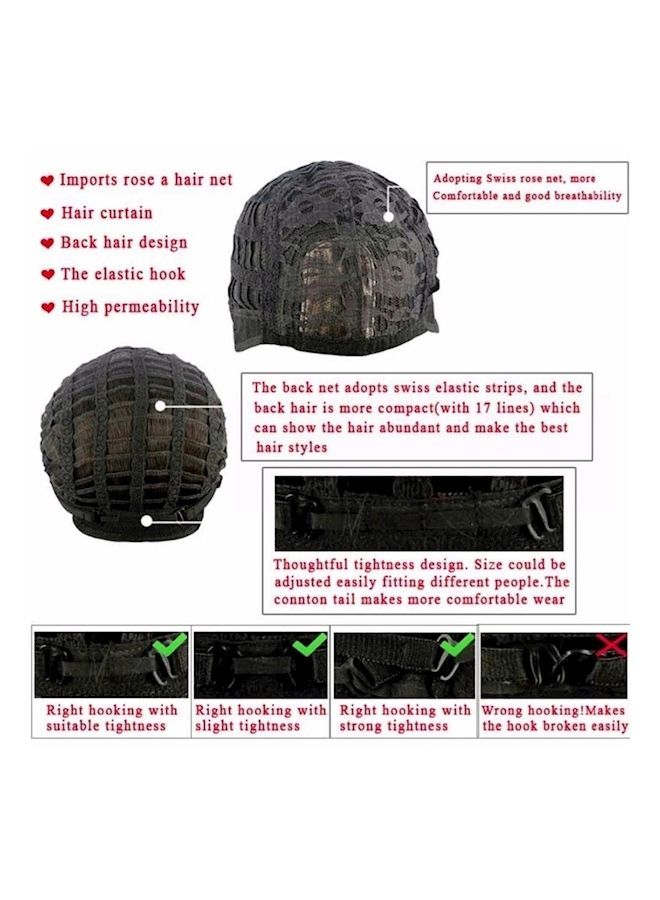 NIBEMINENT Curly And Wavy Hair Wig Black - Image 5