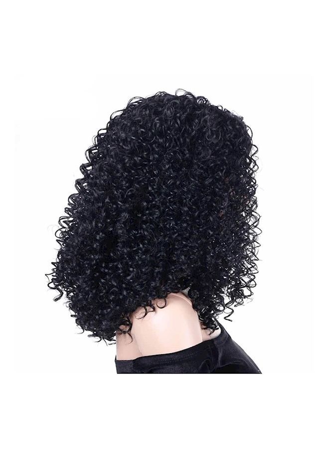 NIBEMINENT Curly And Wavy Hair Wig Black - Image 3