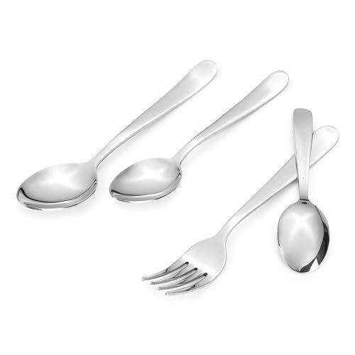 FNS Montavo By Verona Stainless Steel 24 Pcs Cutlery Set With Hanging Stand (6 Dinner Spoons, 6 Dinner Fork, 6 Teaspoons, 6 Baby Spoon & 1 Stand) - Image 4