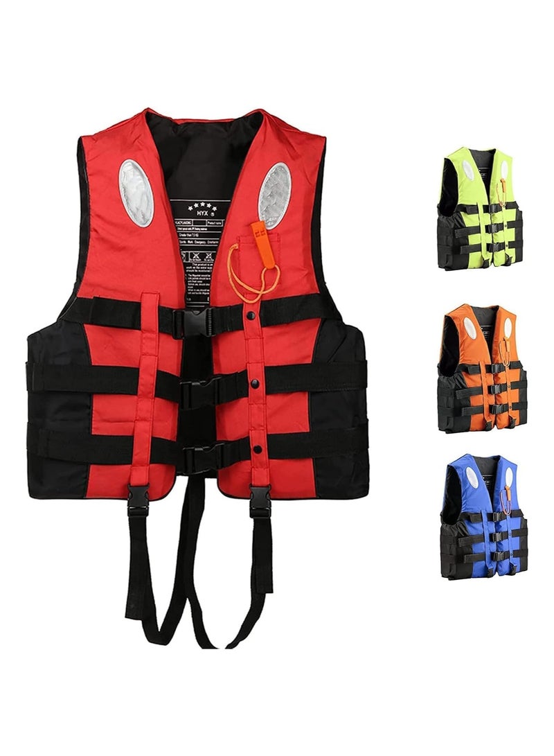 Swimming vest for Water Sports Jet Ski Yacht for Adults & Kids (Red X-LARGE)