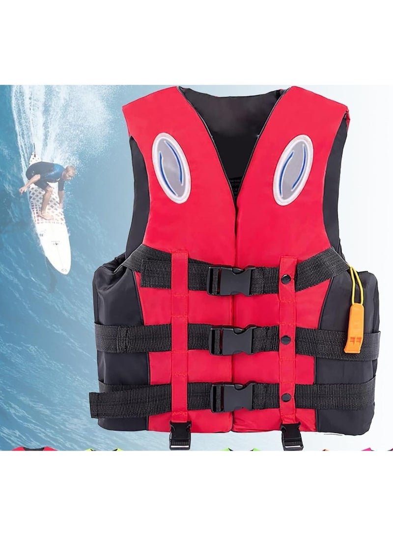 Swimming vest for Water Sports Jet Ski Yacht for Adults & Kids (Red X-LARGE)