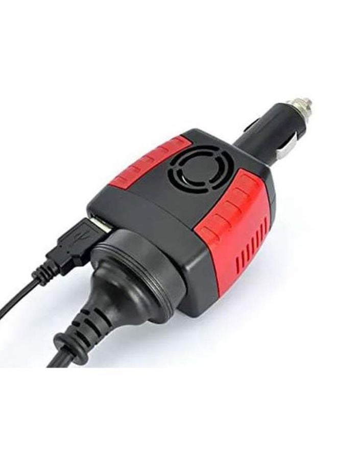 3-Pin Electric Converter And Charger Black/Red - Image 3