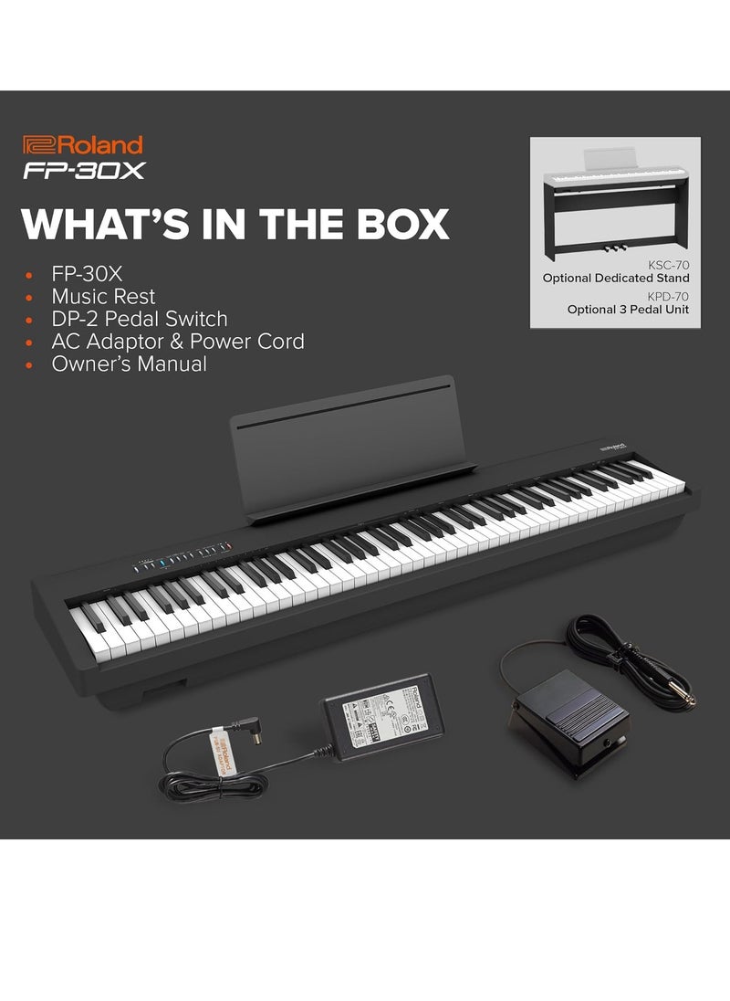 Roland - FP-30X BK Digital Piano - Image 1