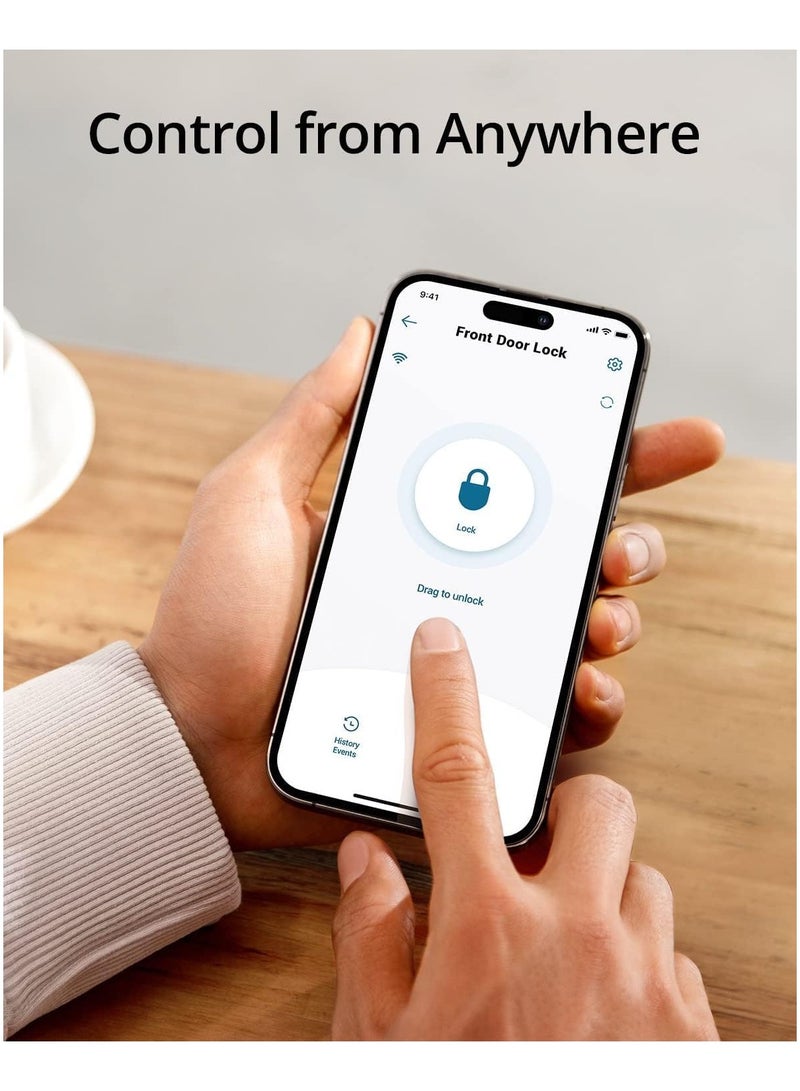 eufy eufy Security Smart Lock C210, 5-in-1 Keyless Entry Door Lock, Built-in WiFi Deadbolt, Smart Door Lock, No Bridge Required, Easy Installation, Touchscreen Keypad, App Remote Control, BHMA Cert  - Image 2
