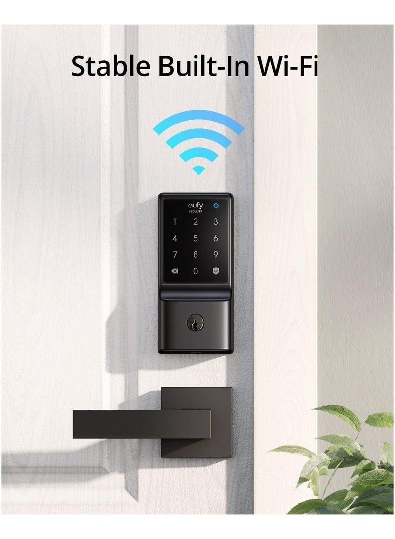 eufy eufy Security Smart Lock C210, 5-in-1 Keyless Entry Door Lock, Built-in WiFi Deadbolt, Smart Door Lock, No Bridge Required, Easy Installation, Touchscreen Keypad, App Remote Control, BHMA Cert  - Image 3