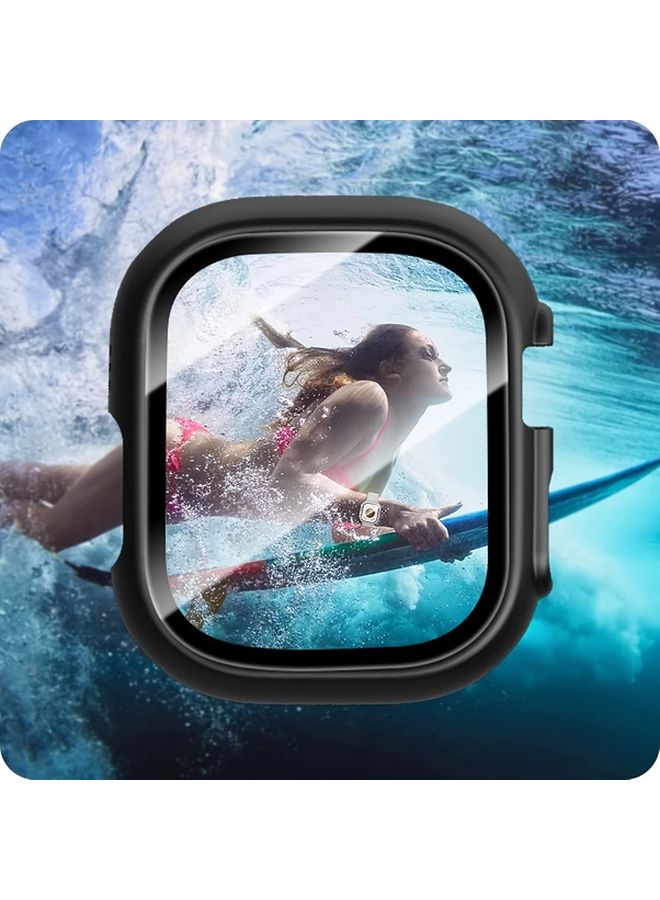Matte Integrated Case Glass Screen Protector For Ultra 49mm Black Silvery Shockproof - Image 4